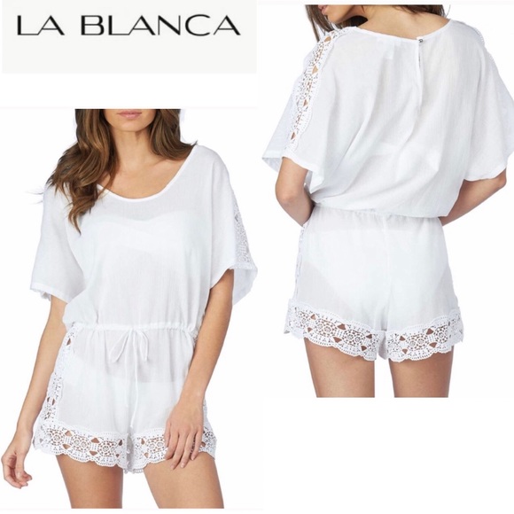 La Blanca Other - ⭐️2-DAY SALE! Price Firm!  Cotton "Island Fare" Romper Cover-Up NWT